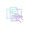 Digital writing gradient linear vector icon Royalty Free Stock Photo
