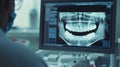 Digital X-ray analysis in a modern dental clinic using artificial intelligence tools Royalty Free Stock Photo