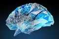 Digital x-ray human brain 3D rendering Royalty Free Stock Photo
