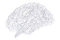 Digital x-ray human brain 3D rendering Royalty Free Stock Photo