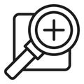 Digital zoom icon outline vector. Edit tool