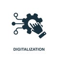 Digitalization icon. Monochrome simple Digitalization icon for templates, web design and infographics