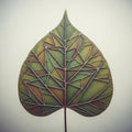 A digitally altered leaf displays a Royalty Free Stock Photo