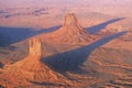 Digitally altered painterly view of Monument Valley at Sunset, Arizona