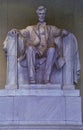 Digitally altered view of the Lincoln Memorial sculpture, Washington, DC