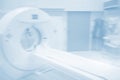 Digitally composite image of MRI machine at hospital Royalty Free Stock Photo