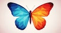 A digitally created butterfly with polygonal Royalty Free Stock Photo