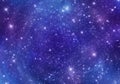 A digitally created cosmic scene features a dense array of stars Royalty Free Stock Photo