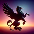 Digital art image of the mythological griffin. Royalty Free Stock Photo