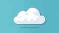 Minimalist design is often used for weather related graphics or cloud Royalty Free Stock Photo