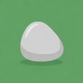 A digitally created illustration of a smooth white stone with a rounded shape Royalty Free Stock Photo