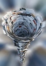 A digitally created image depicting a spiraling vortex of Royalty Free Stock Photo