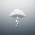 A digitally created image features a stylized white cloud with a sharp, angular Royalty Free Stock Photo