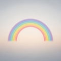 A digitally created image featuring a soft gradient rainbow arching against a pale Royalty Free Stock Photo