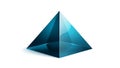 Abstract Blue Pyramid on White Background Royalty Free Stock Photo