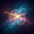 A digitally created image showcasing a dynamic abstract representation of a neural Royalty Free Stock Photo