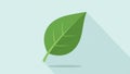 A digitally created image of a single green leaf with a simple Royalty Free Stock Photo