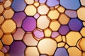 A digitally created pattern featuring an array of hexagonal and pentagonal cells. Royalty Free Stock Photo