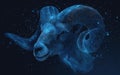 Celestial Ram: Digital Aries Zodiac Art Royalty Free Stock Photo