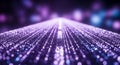 A digitally created scene featuring a futuristic pathway composed of tiny, glowing Royalty Free Stock Photo
