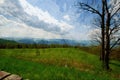 Digitally created watercolor painting of view of mountain top vista in Shenandoah National Park on Skyline Drive Royalty Free Stock Photo