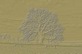 Digitally embossed image of a bare Oak tree