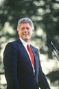 Digitally enhanced image of Governor Bill Clinton speaking in Ohio during the Clinton/Gore 1992 Buscapade campaign tour in