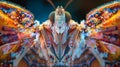 A digitally enhanced image of a moths antenna with a surreal and otherworldly appeal showcasing the beauty and
