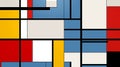 Minimalist De Stijl Art Wallpaper With Bold Lines And Shapes