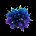 A digitally generated abstract 3D shape resembling a crystalline structure. The design Royalty Free Stock Photo