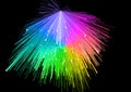 Abstract colorful lines of light shining in the dark Royalty Free Stock Photo