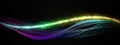 Abstract colorful lines of light shining in the dark Royalty Free Stock Photo