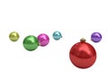 Digitally generated colourful christmas baubles