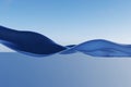 Digitally generated 3D abstract blue floating wave background