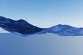 Digitally generated 3D abstract blue floating wave background