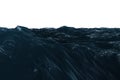 Digitally generated graphic Rough blue ocean