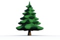 Digitally generated green Fir tree