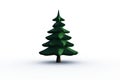 Digitally generated green Fir tree