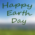 Digitally generated Happy Earth Day on blur back vector