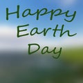 Digitally generated Happy Earth Day on blur back vector