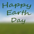 Digitally generated Happy Earth Day on blur back vector