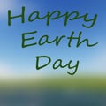 Digitally generated Happy Earth Day on blur back vector
