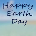 Digitally generated Happy Earth Day on blur back vector