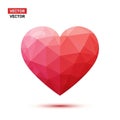 The heart is composed of various shades of pink and red, creating a 3D effect Royalty Free Stock Photo