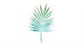 A digitally generated illustration depicting a stylized palm leaf with a watercolored Royalty Free Stock Photo