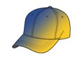 A digitally generated image of a baseball cap featuring a gradient Royalty Free Stock Photo