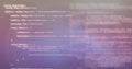 Digitally generated image of binary coding data processing against gradient concept Royalty Free Stock Photo