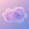 A digitally generated image features a fluffy cloud with a soft, cotton-like texture. The Royalty Free Stock Photo