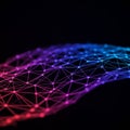 A digitally generated image features a network of interconnected nodes and lines Royalty Free Stock Photo