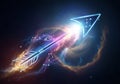 A digitally generated image of a luminous arrow constellation Royalty Free Stock Photo